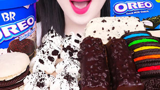 ไอศกรีม ASMR OREO คุกกี้โอรีโอสายรุ้ง คุกกี้โอรีโอเมอแรงค์