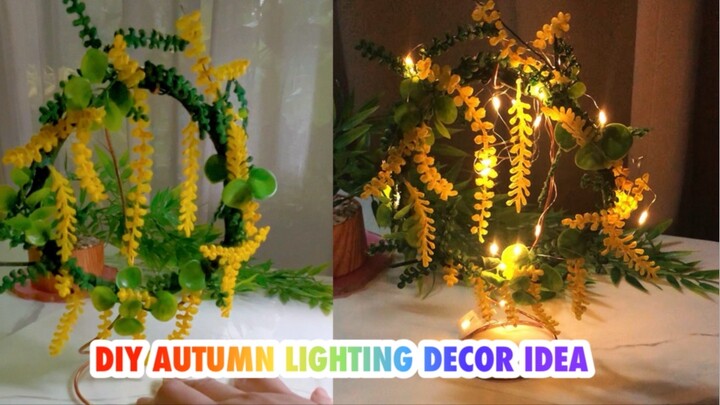 DIY Autumn Lighting Decor Ideas(Glue gun, Rose steam, wire 1 mm)#dıy #craft #creative #crafting
