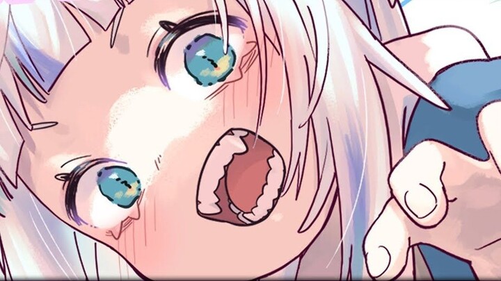 The shark who thought he was off the air and played with his hair [Gawr Gura Chinese]