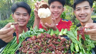 ส้าจิ้นวัวสดๆ สูตรทางภาคเหนือ เหมาะขนาดเลยเด้อ. (คลิปพูดเหนือ)