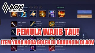 PEMBAHASAN ITEM DI AOV !! PENTING!! PEMULA WAJIB TAU!!! - ARENA OF VALOR