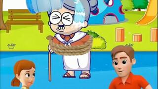 不能像老奶奶泼水！