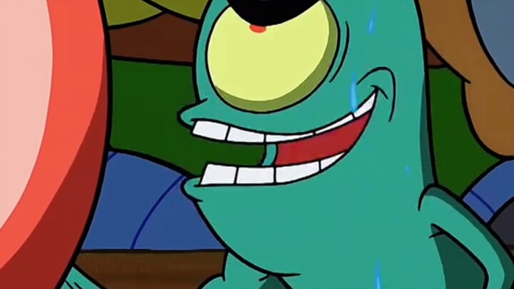 Squidward says, “If three punches don’t finish you off, I’ll eat my hat!”