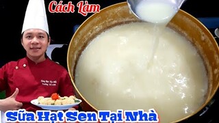 Bí quyết Nấu Sữa Hạt Sen siêu ngon tại nhà || Giúp mọi Người có Một giấc Ngủ Ngon