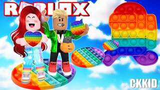 วิ่งแข่งและกระโดดบนป๊อปอิท Roblox POP IT OBBY | CKKID