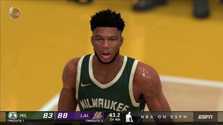 NBA2K21 MODDED FULL GAME HIGHLIGHTS LAKERS VS BUCKS I NBA Regular Season I \I November 17, 2021