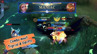 Combo Tigreal & Odette auto rata dapet maniac !!! | Tigreal Montage