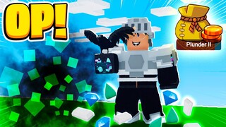 i use RAVEN PLUS PLUNDER enchant strat! its so OP! roblox bedwars!