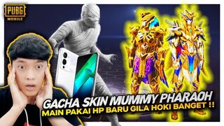 GACHA SKIN MUMMY PHARAOH PAKAI HP BARU , GILA HOKI BANGET CUMAN 2X KLIK DAPAT !! - PUBG MOBILE