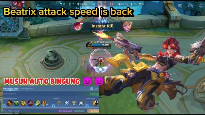 Beatrix attack speed is back🔥🔥 musuh auto kebingungan buat counnter 😈😈😈
