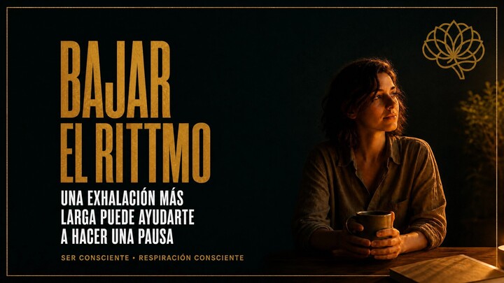 A veces no necesitas hacer más. Quizá necesitas bajar un poco el ritmo de tu respiración.