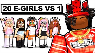 ROBLOX 20 E-GIRLS VS 1