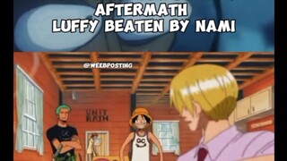 Luffy beaten by Nami for spending almost of their budget .