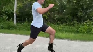 "«daniellabelle1» sprinting in different outfits"