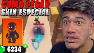 USEI A TÁTICA SECRETA PRA PEGAR SKIN ESPECIAL NO STUMBLE GUYS!