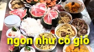 CỖ GIỖ BÁC.THỊT CHÓ NƯỚNG.GÀ VEN SÔNG NGON NHẤT MÂM.Biển Nguyễn ngọc.