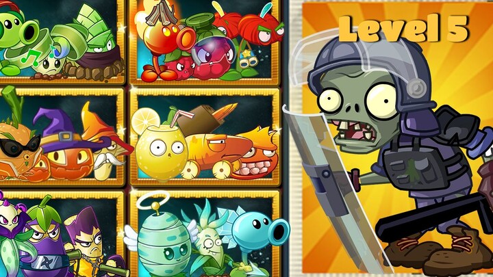 PvZ 2 China Challenge – Each team’s plants at maximum level face off against the zombies at level 5