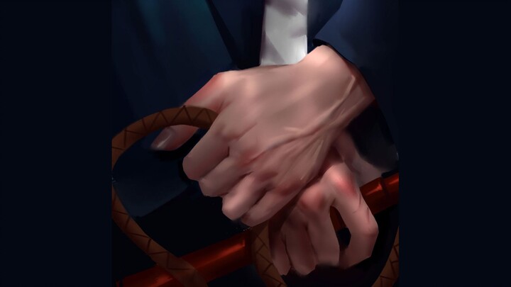 [Painting] Painting of hands holding a whip