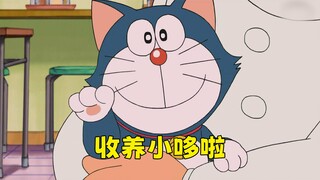 哆啦A梦：小哆啦捡到一只跟自己很像的招财小猫咪