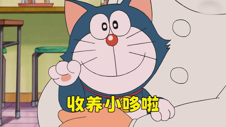 哆啦A梦：小哆啦捡到一只跟自己很像的招财小猫咪