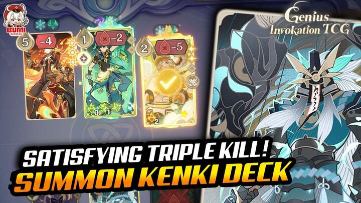 SATISFYING TRIPLE KILL! MAGUU KENKI | Genshin TCG