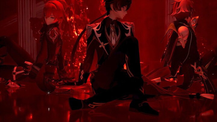 ✦♚[ Genshin Impact MMD ]✦SOMETHING✦[ Zhongli / Childe / Alhazen / Diluk ]♚✦