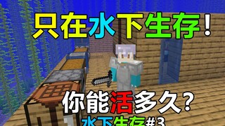离开水就会掉血！只能在水下该如何生存？我的世界水下生存#3