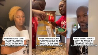 当父母吵架却不想在孩子面前表现出来的时候 😂