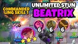 BEATRIX UNLIMITED STUN WITH COMMANDER LING SKILL 1 ! COMBO 666 MAGIC CHESS