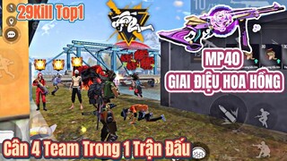 [Free Fire] MP40 GIAI ĐIỆU HOA HỒNG, ĐKHANG Lập Kỷ Lục OB36 Clear 4 Team Trong 1 Trận, 29Kill Top1 !