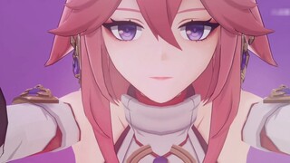 [Anime] [MMD 3D] Yae Miko's Kabedon & Kiss