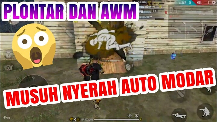 WOW‼NYOBA PAKE AWM DAN PLONTAR | AUTO BOOYAH