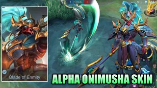 SCRIPT SKIN ALPHA EPIC ONIMUSHA COMMANDER REVAMP PATCH TERBARU - MOBILE LEGENDS