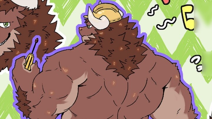 Sweaty construction site dragon dad