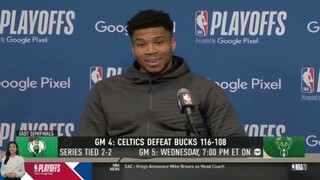 Nobody cares Marcus Smart - Giannis on foul in Celtics def. Bucks 116-108 NBA Playoffs Game 4