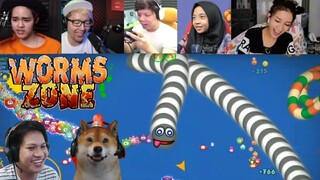 Reaksi Kocak Obit & ACI GameSpot Bermain Cacing Besar Alaska, BIKIN NGAKAK!!! | Worms Zone Indonesia