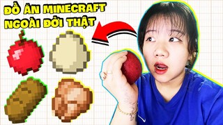 Mặp Doram THỬ THÁCH ĂN ĐỒ ĂN MINECRAFT NHƯNG NGOÀI ĐỜI THẬT