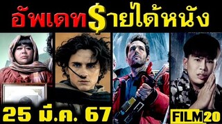 อัพเดทรายได้หนัง Ghostbusters - Dune 2 - กังฟูแพนด้า 4 - หอแต๋วแตก - พี่นาค 4 อื่นๆ ณ 25 มี.ค.67