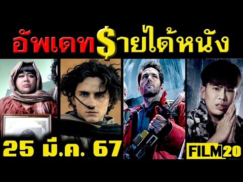 อัพเดทรายได้หนัง Ghostbusters - Dune 2 - กังฟูแพนด้า 4 - หอแต๋วแตก - พี่นาค 4 อื่นๆ ณ 25 มี.ค.67