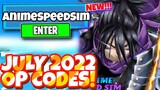 JULY *2022* ALL NEW SECRET OP CODES For ANIME SPEED SIM In Roblox Anime Speed Simulator!