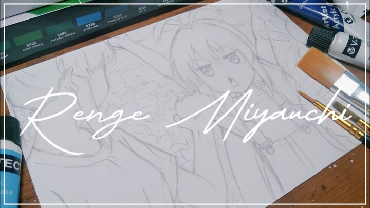 [Drawing] Menggambar Renge Chan lagi memetik tomat Non non biyori (Sketsa kasar)