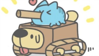 "Cat and Bug Kabo" Cardboard Tank