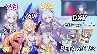 HARE (S.0) vs TP, BKE (SS1) | DXY (D465 - Type Counter) - Honkai 6.6 Beta V3