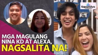 Mga magulang nina KD Estrada at Alexa Ilacad, nagsalita matapos ma-evict ng mga anak nila sa PBB