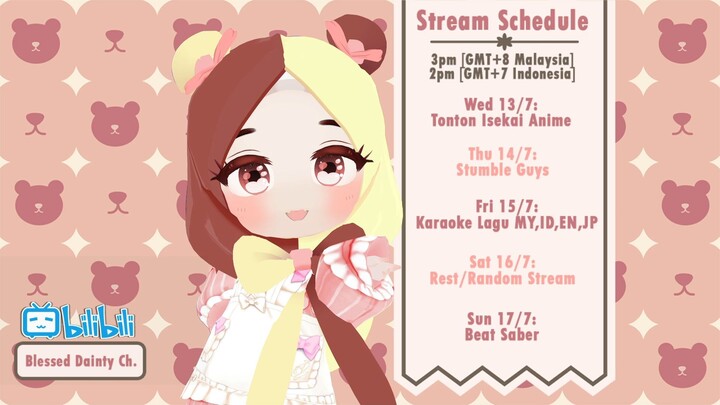 Stream Schedule (Jadual Stream Minggu Ini) VCreator Malaysia [MY/ID/EN]