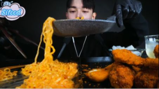 Mì, gà rán, phô mai viên phần 6 #mukbang