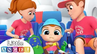 Wear your Seat belt on the Airplane | Good Manners Song | Little Angel Nursery Rhymes & Kids Songs