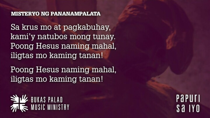 Songs for Online Mass: Misteryo ng Pananampalataya - SA KRUS MO AT PAGKABUHAY