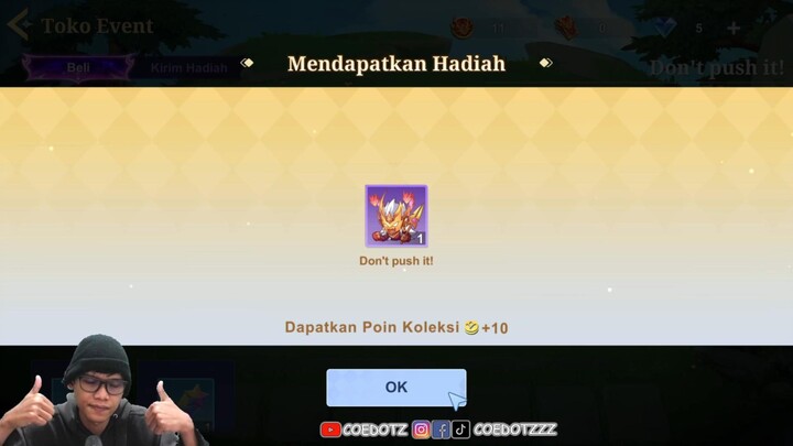 Emot Wajib Buat Taunting! Review & Cara Dapet Battle Emote Don't Push It - MCGG