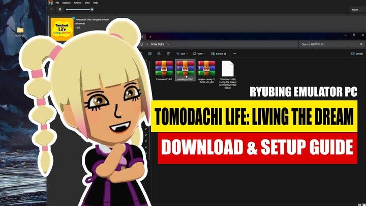 How to Download & Setup Ryubing Switch Emulator PC with Tomodachi Life Living the Dream XCI
